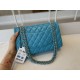 Replica Classic Flap Bag A1112 Light Blue Silver Hardware