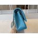 Replica Classic Flap Bag A1112 Light Blue Silver Hardware