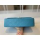 Replica Classic Flap Bag A1112 Light Blue Silver Hardware