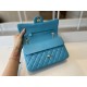 Replica Classic Flap Bag A1112 Light Blue Silver Hardware