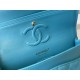 Replica Classic Flap Bag A1112 Light Blue Silver Hardware