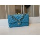 Replica Classic Flap Bag A1112 Light Blue Silver Hardware