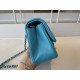 Replica Classic Flap Bag A1112 Light Blue Gold Hardware