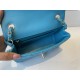 Replica Classic Flap Bag A1112 Light Blue Gold Hardware