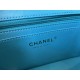 Replica Classic Flap Bag A1112 Light Blue Gold Hardware