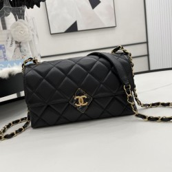 Fake Geometric Flap Bag AS2634 Black Replica