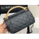 Replica Grained Calfskin Flap Bag AS2438 Black