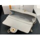 Fake Grained Calfskin Flap Bag AS2438 Gray Replica