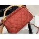 Replica Grained Calfskin Flap Bag AS2438 Red
