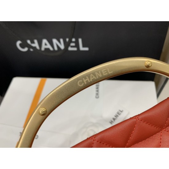 Replica Grained Calfskin Flap Bag AS2438 Red