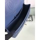 Fake Large Classic Handbag Grained Calfskin &amp; Gold-Tone Metal A56800 Blue Replica