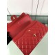 Fake Large Classic Handbag Grained Calfskin &amp; Gold-Tone Metal A56800 Red Replica