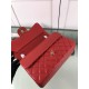 Fake Large Classic Handbag Grained Calfskin &amp; Gold-Tone Metal A56800 Red Replica