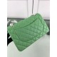 Fake Large Classic Handbag Grained Calfskin &amp; Gold-Tone Metal A56800 Green Replica