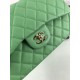 Fake Large Classic Handbag Grained Calfskin &amp; Gold-Tone Metal A56800 Green Replica