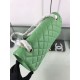 Fake Large Classic Handbag Grained Calfskin &amp; Gold-Tone Metal A56800 Green Replica