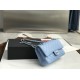 Replica Classic Flap Bag A1112 Sky Blue Silver Hardware