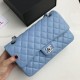 Replica Classic Flap Bag A1112 Sky Blue Silver Hardware