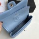 Replica Classic Flap Bag A1112 Sky Blue Silver Hardware