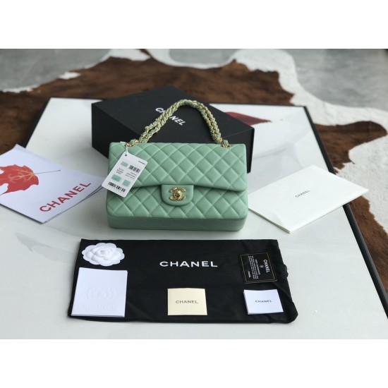 Replica Classic Flap Bag A1112 Light Green Silver Hardware