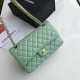 Replica Classic Flap Bag A1112 Light Green Silver Hardware