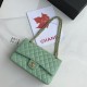 Replica Classic Flap Bag A1112 Light Green Silver Hardware