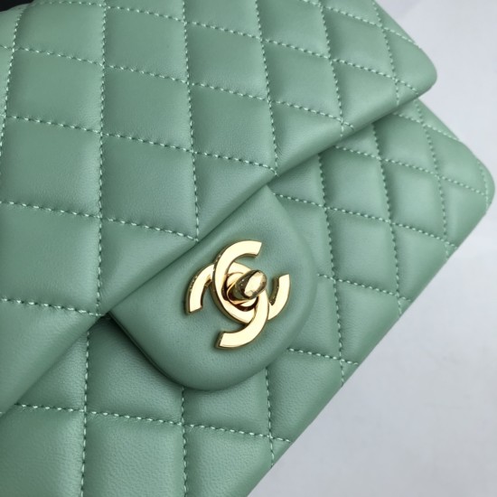 Replica Classic Flap Bag A1112 Light Green Silver Hardware