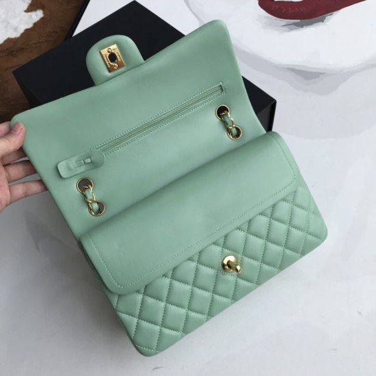 Replica Classic Flap Bag A1112 Light Green Silver Hardware