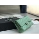 Replica Classic Grained Calfskin Flap Bag A1112 Light Green
