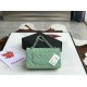 Replica Classic Grained Calfskin Flap Bag A1112 Light Green