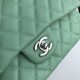 Replica Classic Grained Calfskin Flap Bag A1112 Light Green