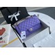 Replica Classic Grained Calfskin Flap Bag A1112 Purple
