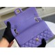 Replica Classic Grained Calfskin Flap Bag A1112 Purple