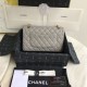Replica Classic Grained Calfskin Flap Bag A1112 Gray