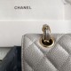 Replica Classic Grained Calfskin Flap Bag A1112 Gray