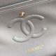 Replica Classic Grained Calfskin Flap Bag A1112 Gray