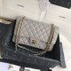 Replica Classic Grained Calfskin Flap Bag A1112 Gray