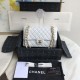 Replica Classic Grained Calfskin Flap Bag A1112 White