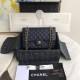 Fake Classic Grained Calfskin Flap Bag A1112 Dark Blue Replica