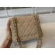 Fake Calfskin Mini Sqaure Flap Bag AS2468 Apricot Replica