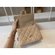 Fake Calfskin Mini Sqaure Flap Bag AS2468 Apricot Replica
