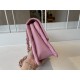 Replica Calfskin Mini Sqaure Flap Bag AS2468 Pink