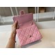 Replica Calfskin Mini Sqaure Flap Bag AS2468 Pink