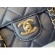 Replica Calfskin Mini Sqaure Flap Bag AS2468 Blue