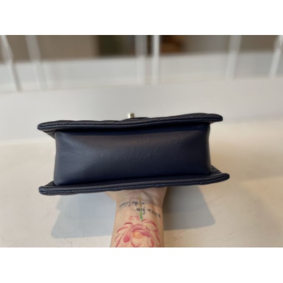 Replica Calfskin Mini Sqaure Flap Bag AS2468 Blue