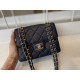 Replica Calfskin Mini Sqaure Flap Bag AS2468 Blue