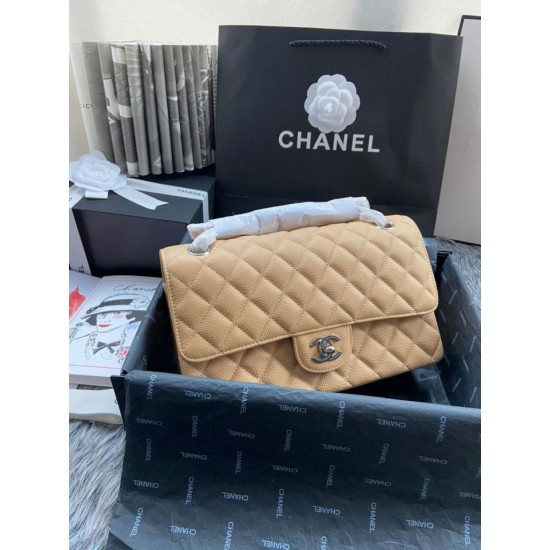 Fake Classic Flap Bag A1112 Apricot Replica