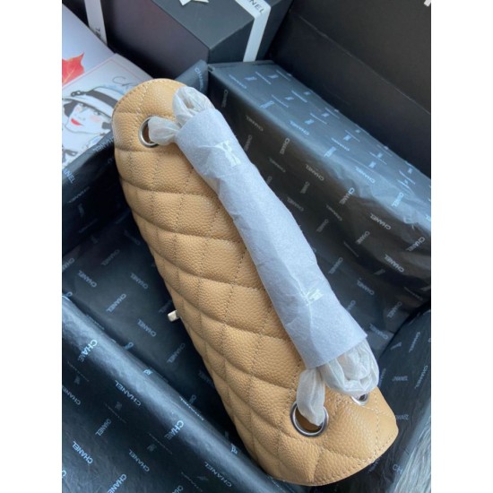 Fake Classic Flap Bag A1112 Apricot Replica