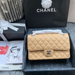 Fake Classic Flap Bag A1112 Apricot Replica