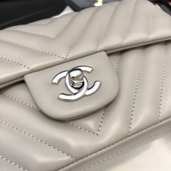 Replica Classic Flap Bag A1116 Gray Silver Hardware